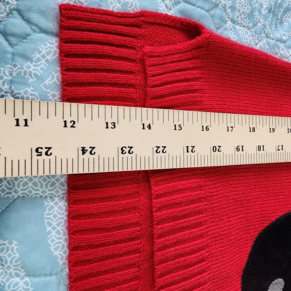 Holiday Traditions BAAAHHUMBUG! Lamb Red Crew Neck Women's Sweater Size S - Picture 7 of 7